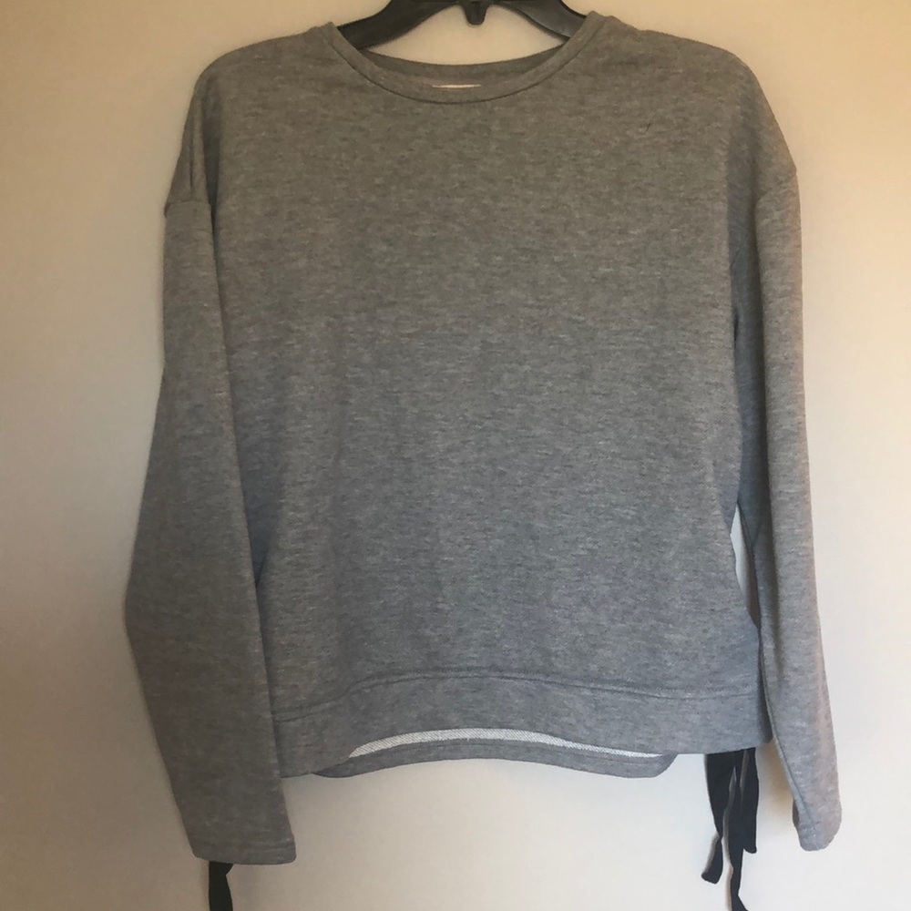 Sweatshirt with Black Lacing on the Sides